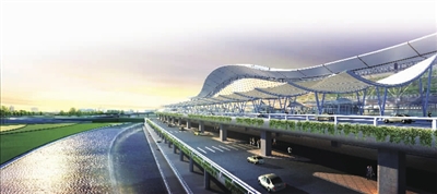 长沙黄花国际机场新航站楼效果图